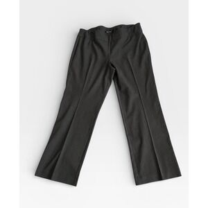 Roz & Ali Womens Charcoal Gray Pull On Dress Pants Straight Leg Size 14 Career